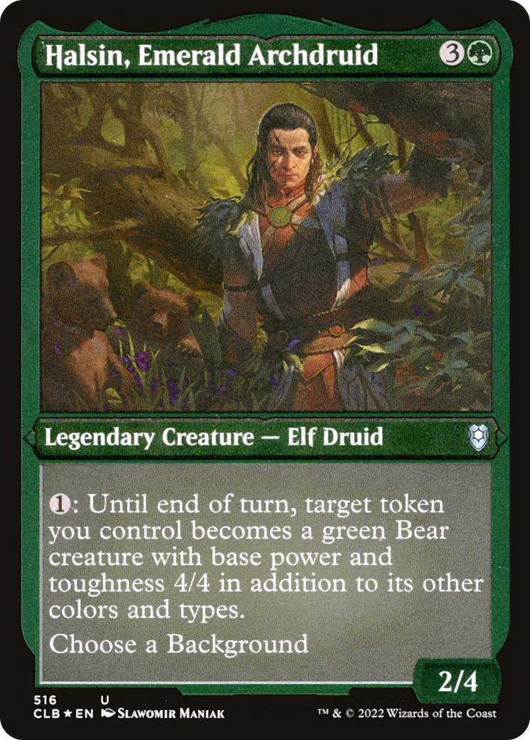Halsin, Emerald Archdruid (CLB-516)  Etched Foil - Commander Legends: Battle for Baldur's Gate