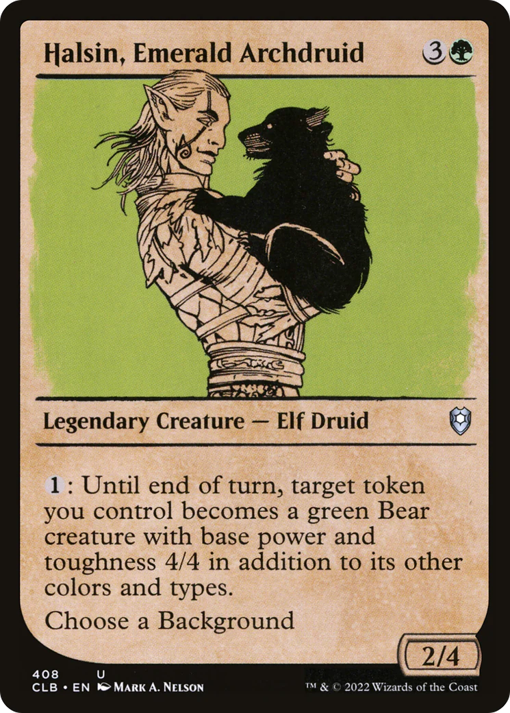 Halsin, Emerald Archdruid (Showcase) (CLB-408)  Foil - Commander Legends: Battle for Baldur's Gate: (Showcase)