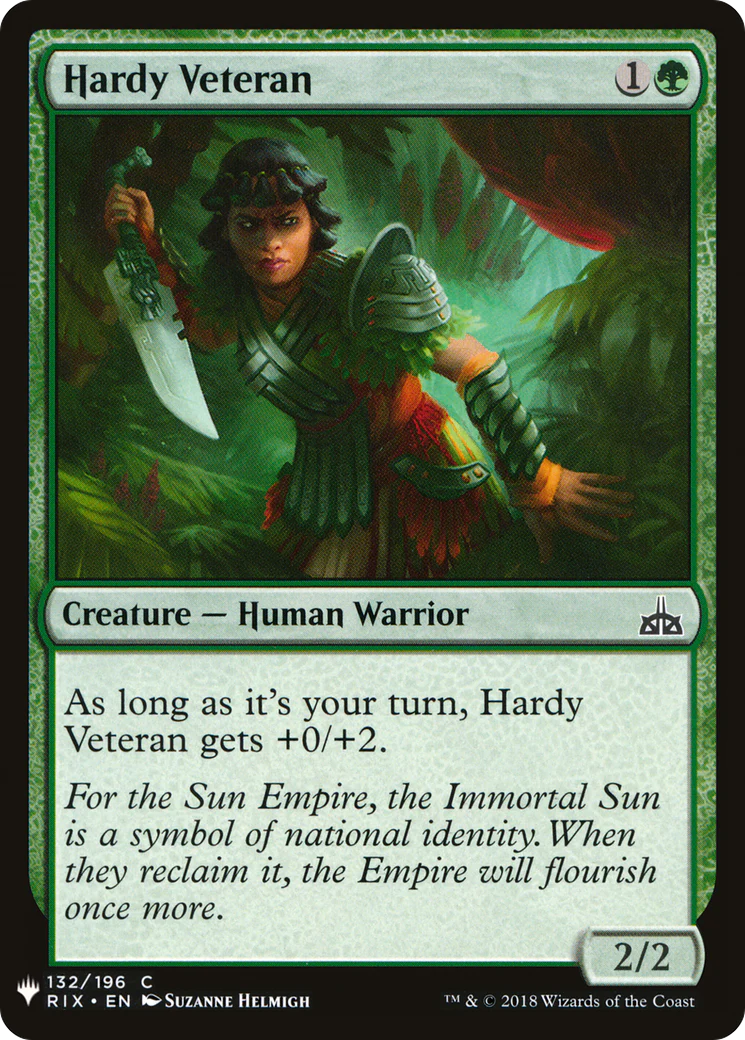 Hardy Veteran (LIST-RIX-132)  - The List