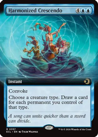 Harmonized Crescendo (Extended Art) (ECL-357)  Foil - Lorwyn Eclipsed
