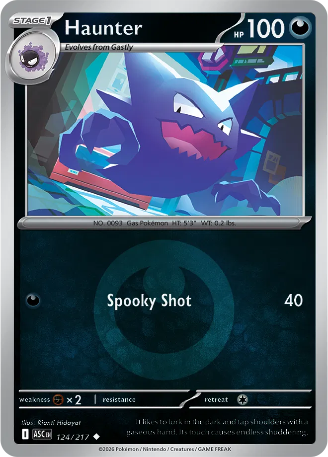 Haunter (Energy Symbol Pattern) 124  - Reverse Holofoil ME Ascended Heroes - Uncommon