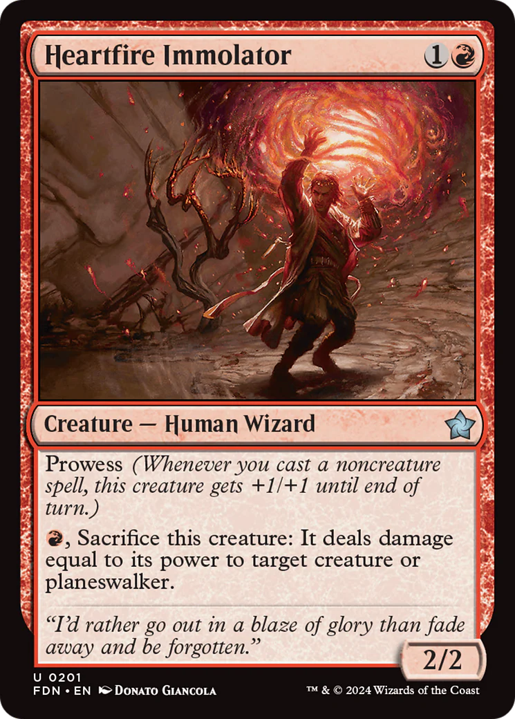Heartfire Immolator (FDN-201)  Foil - Foundations