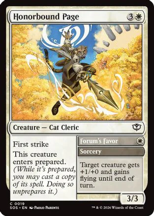 Honorbound Page (SOS-019)  Foil - Secrets of Strixhaven