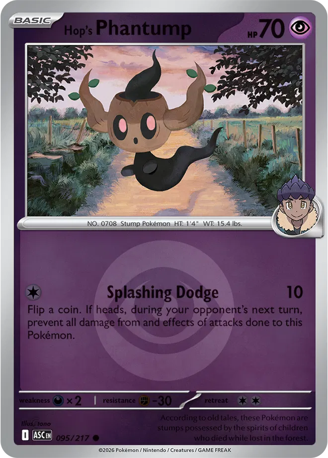 Hop's Phantump (Energy Symbol Pattern) 095  - Reverse Holofoil ME Ascended Heroes - Common