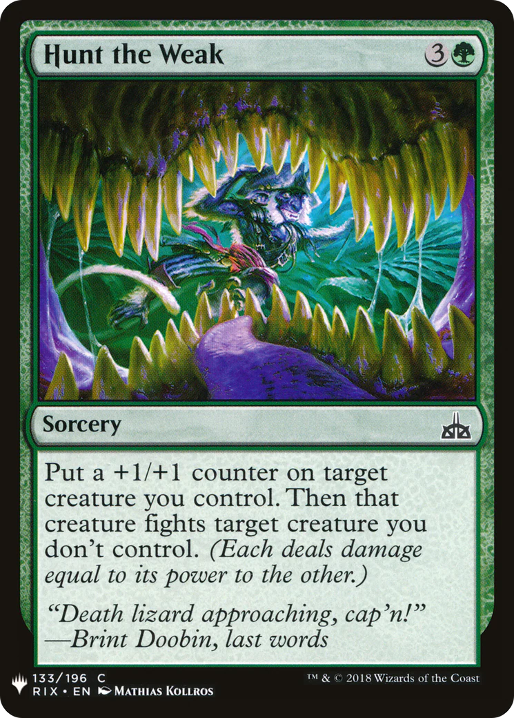 Hunt the Weak (LIST-RIX-133)  - The List