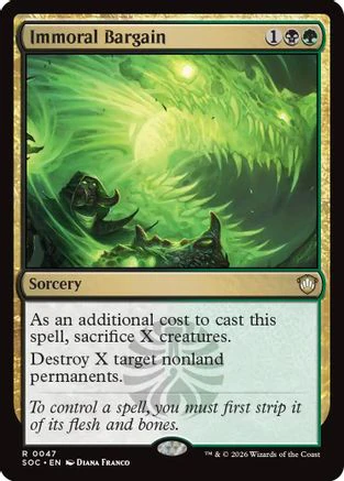 Immoral Bargain (SOC-047)  - Commander: Secrets of Strixhaven
