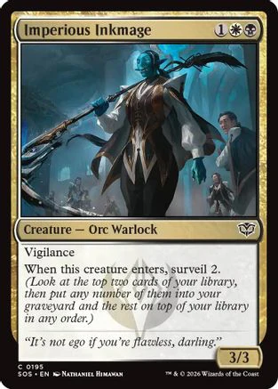 Imperious Inkmage (SOS-195) Foil - Secrets of Strixhaven