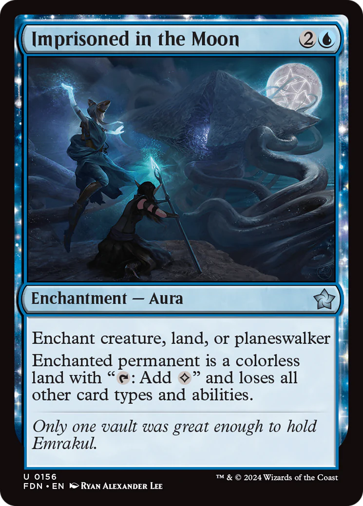 Imprisoned in the Moon (FDN-156)  Foil - Foundations: (enchantment)