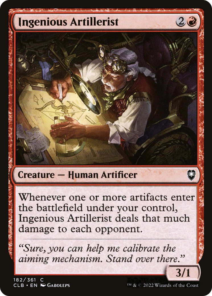 Ingenious Artillerist (CLB-182)  Foil - Commander Legends: Battle for Baldur's Gate