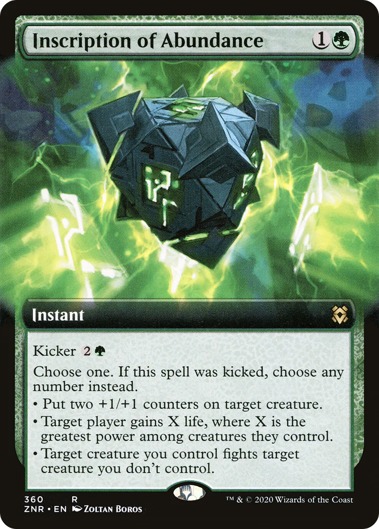 Inscription of Abundance (Extended Art) (ZNR-360) - Zendikar Rising