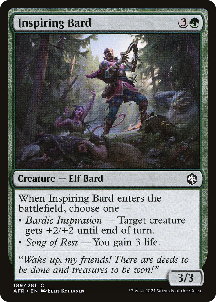 Inspiring Bard (AFR-189)  Foil - Adventures in the Forgotten Realms