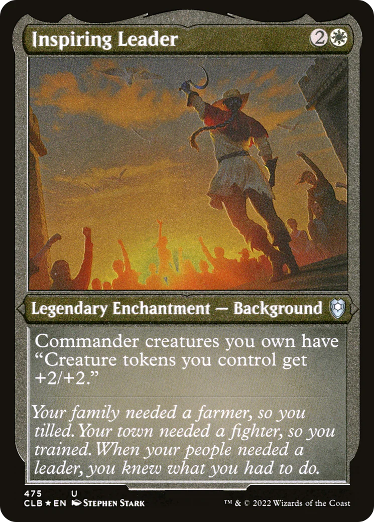 Inspiring Leader (CLB-475)  Etched Foil - Commander Legends: Battle for Baldur's Gate
