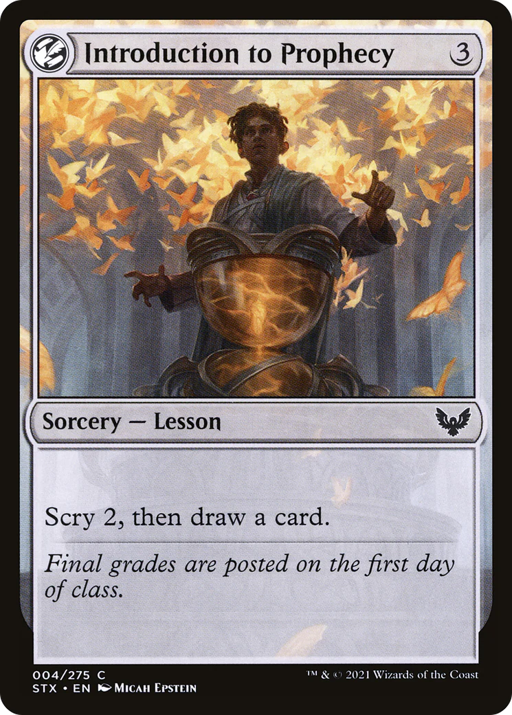 Introduction to Prophecy (STX-004)  Foil - Strixhaven: School of Mages: (lesson)