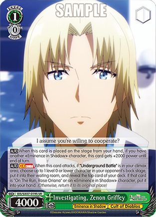 Investigating, Zenon Griffey (SR) (EIS/SX07-019S) - The Eminence in Shadow