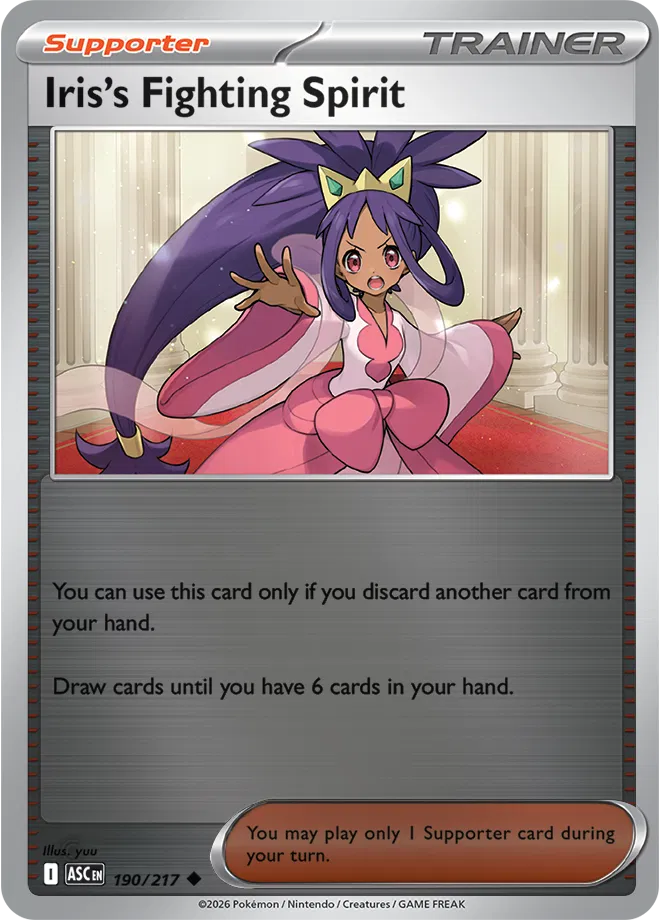 Iris's Fighting Spirit 190/217  - Reverse Holofoil ME Ascended Heroes - Uncommon