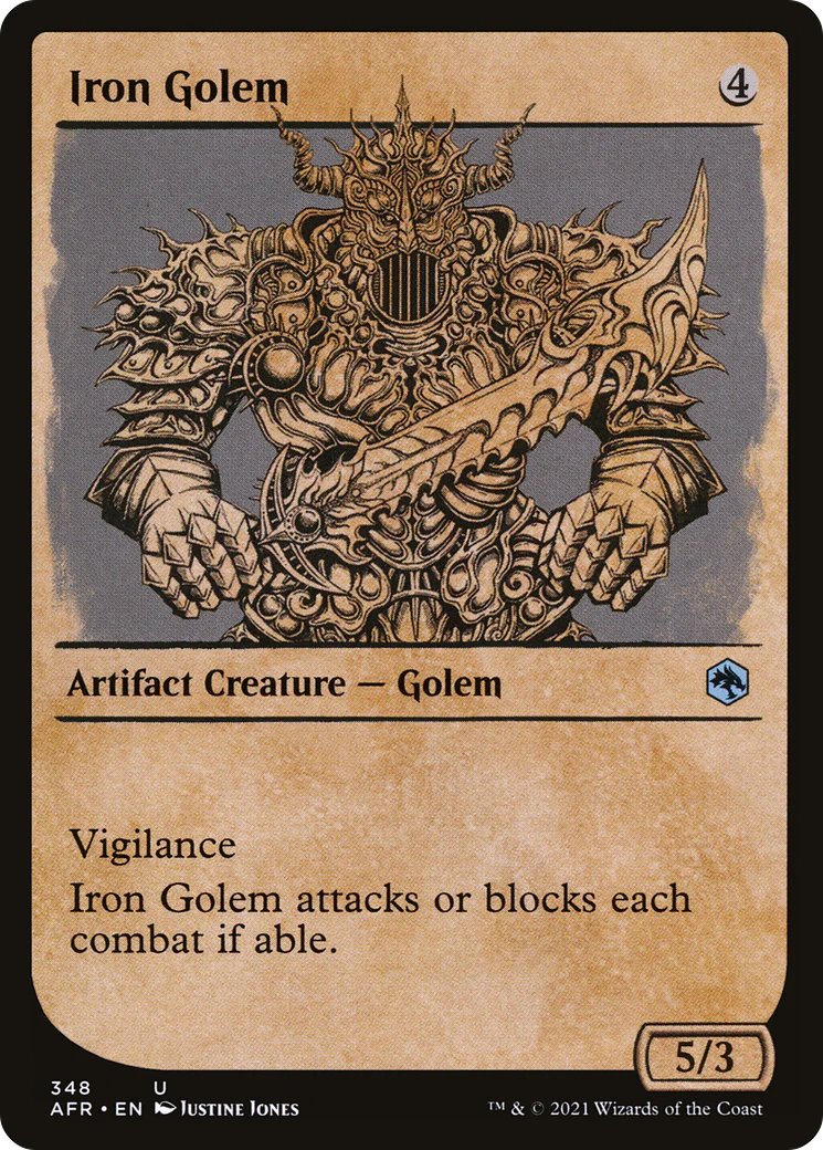 Iron Golem (Showcase) (AFR-348)  Foil - Adventures in the Forgotten Realms: (Showcase)