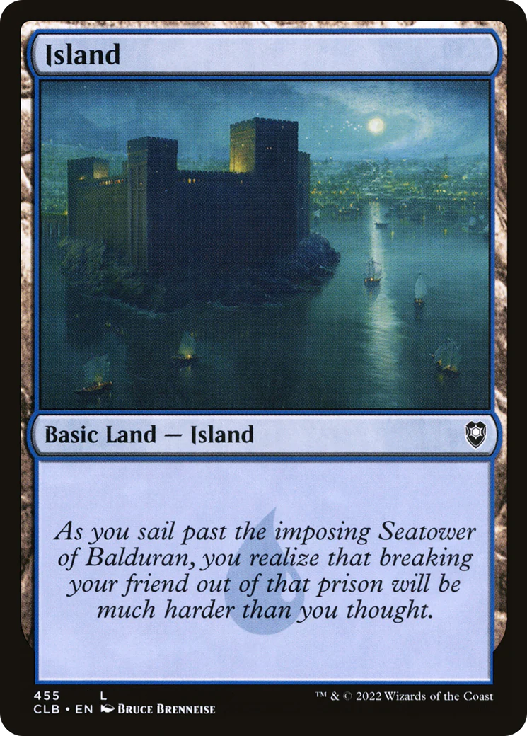 Island (455) (CLB-455)  Foil - Commander Legends: Battle for Baldur's Gate