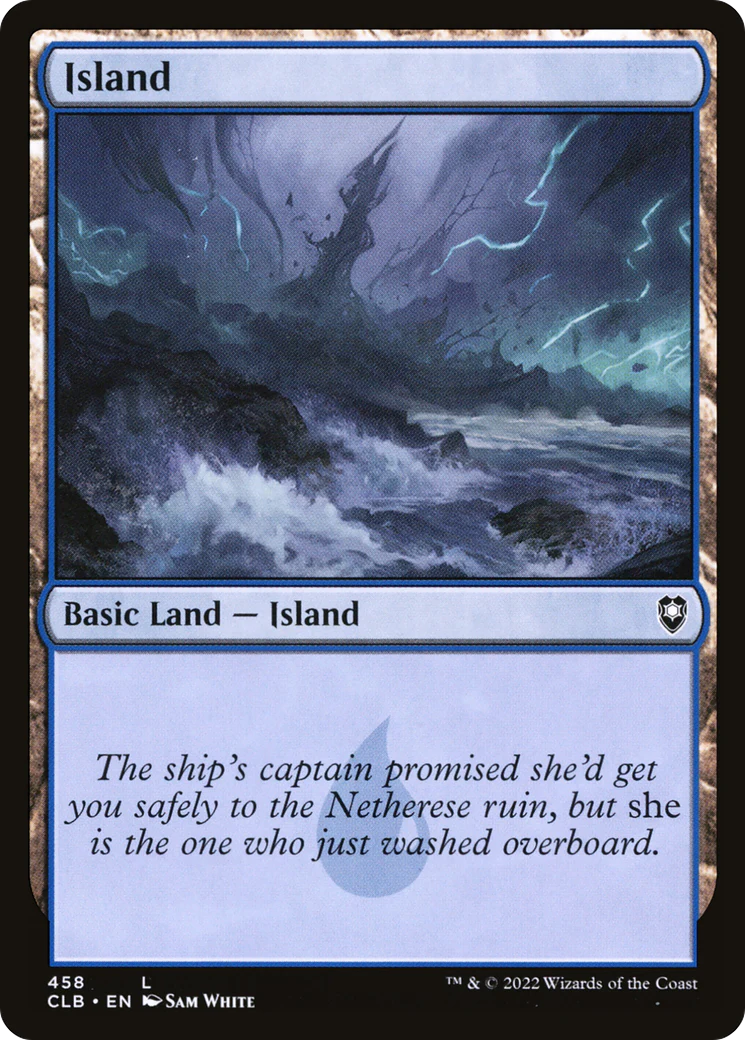Island (458) (CLB-458)  - Commander Legends: Battle for Baldur's Gate