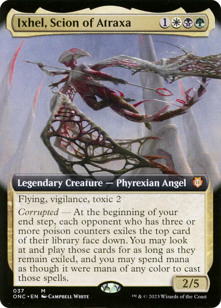 Ixhel, Scion of Atraxa (Extended Art) (ONC-037)  Foil - Phyrexia: All Will Be One Commander: (Extended Art)