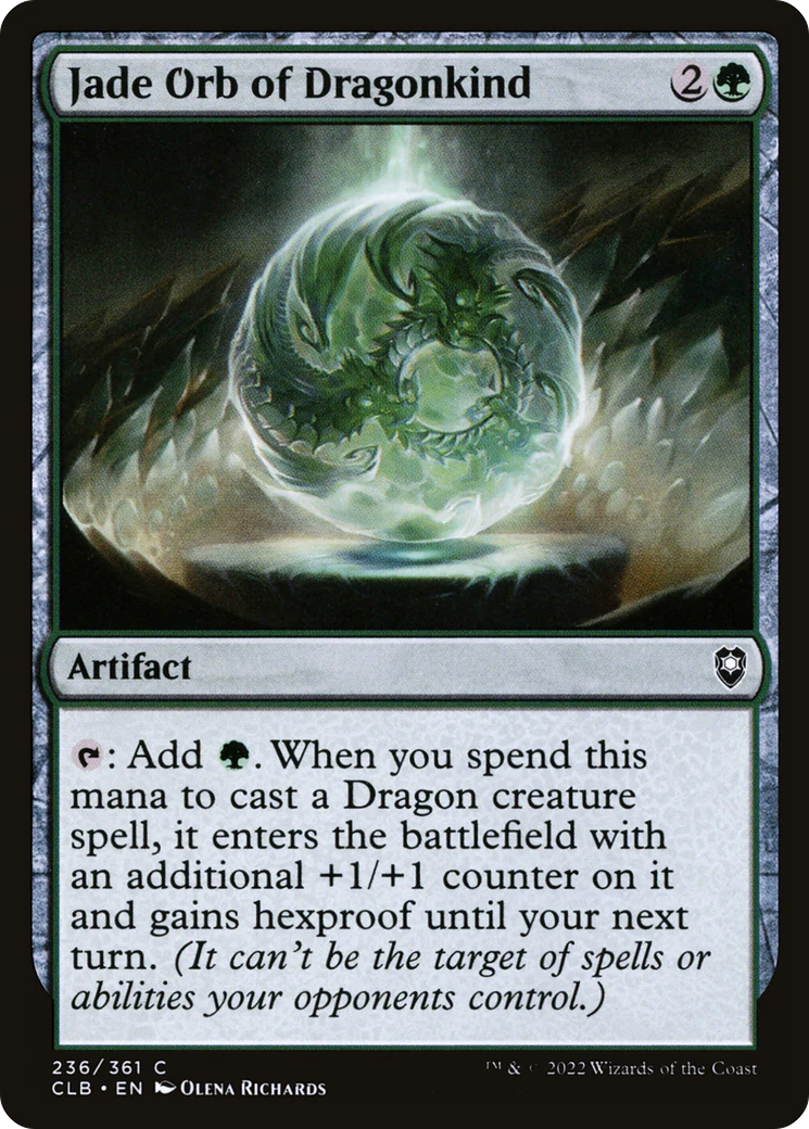 Jade Orb of Dragonkind (CLB-236)  Foil - Commander Legends: Battle for Baldur's Gate
