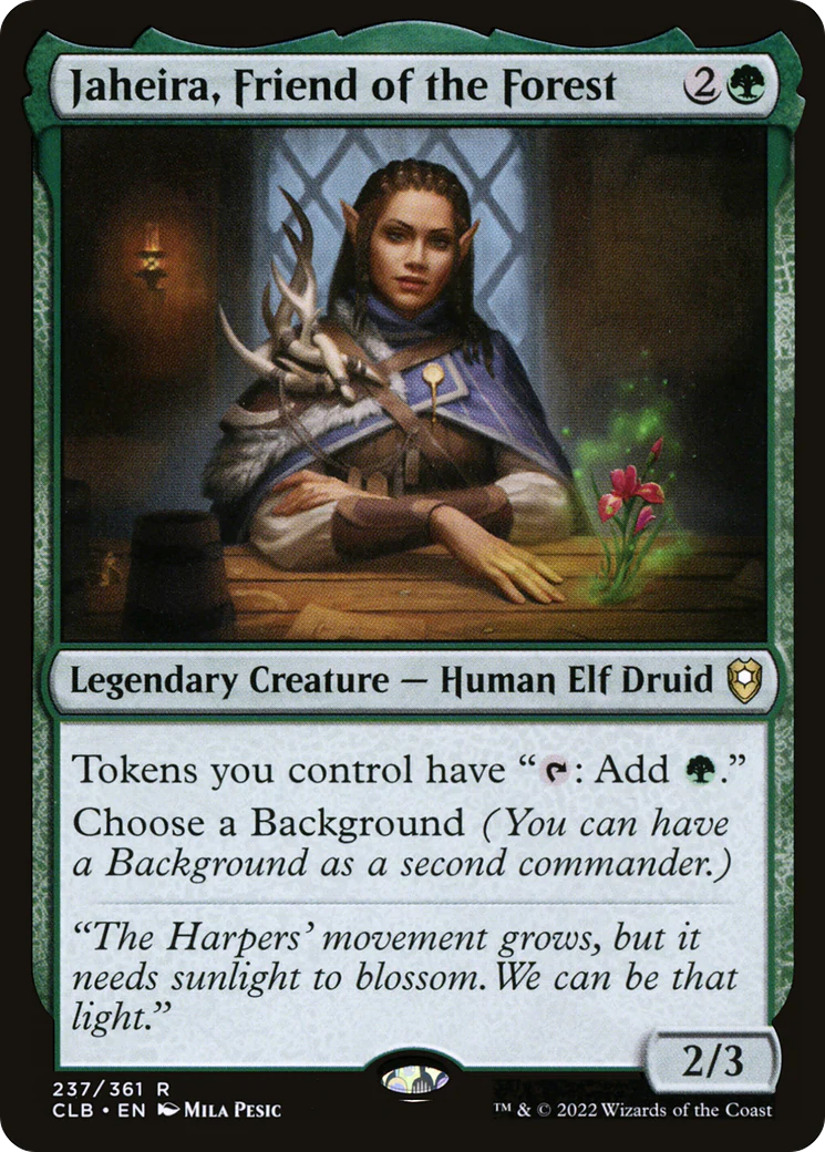 Jaheira, Friend of the Forest (CLB-237)  Foil - Commander Legends: Battle for Baldur's Gate