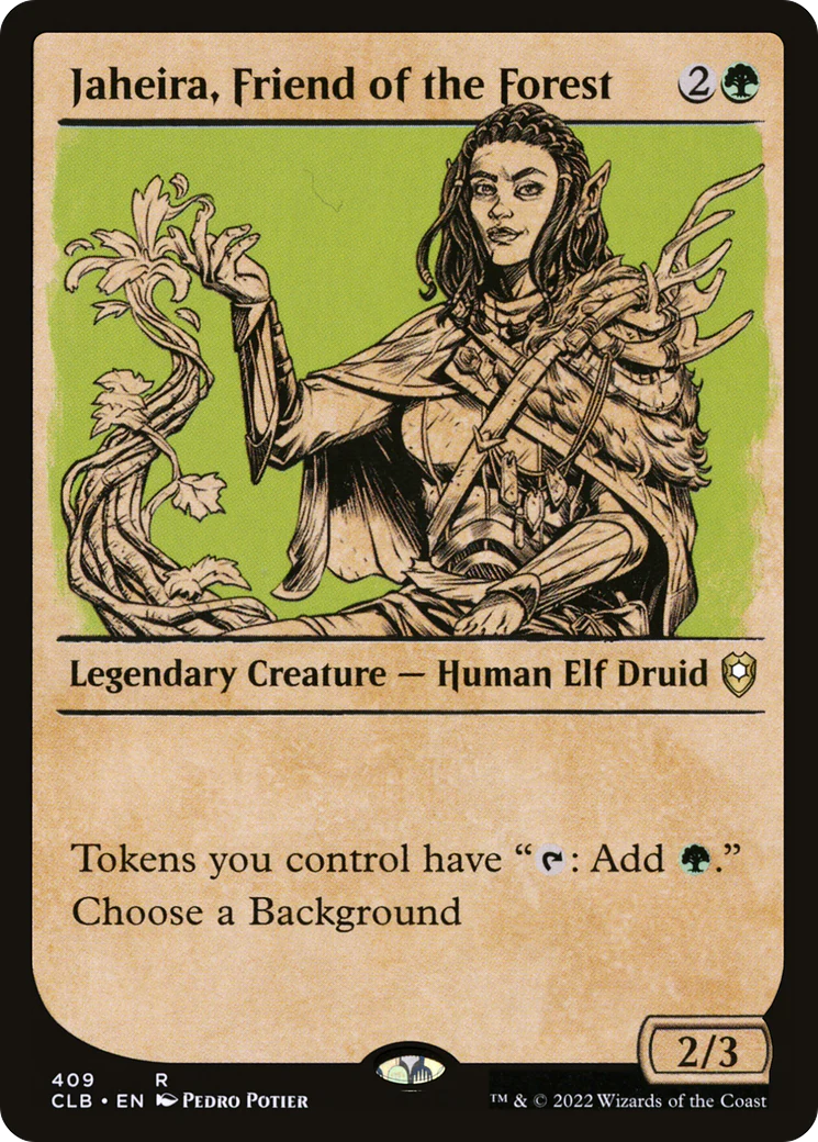 Jaheira, Friend of the Forest (Showcase) (CLB-409) Foil - Commander Legends: Battle for Baldur's Gate: (Showcase)