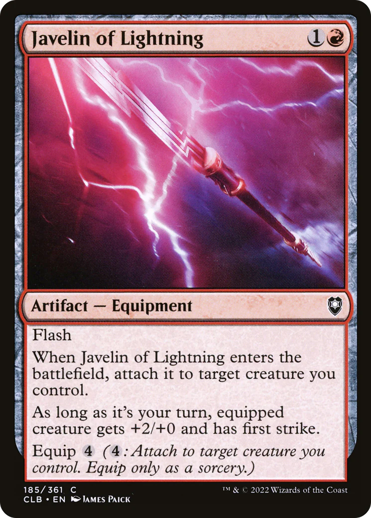 Javelin of Lightning (CLB-185)  - Commander Legends: Battle for Baldur's Gate
