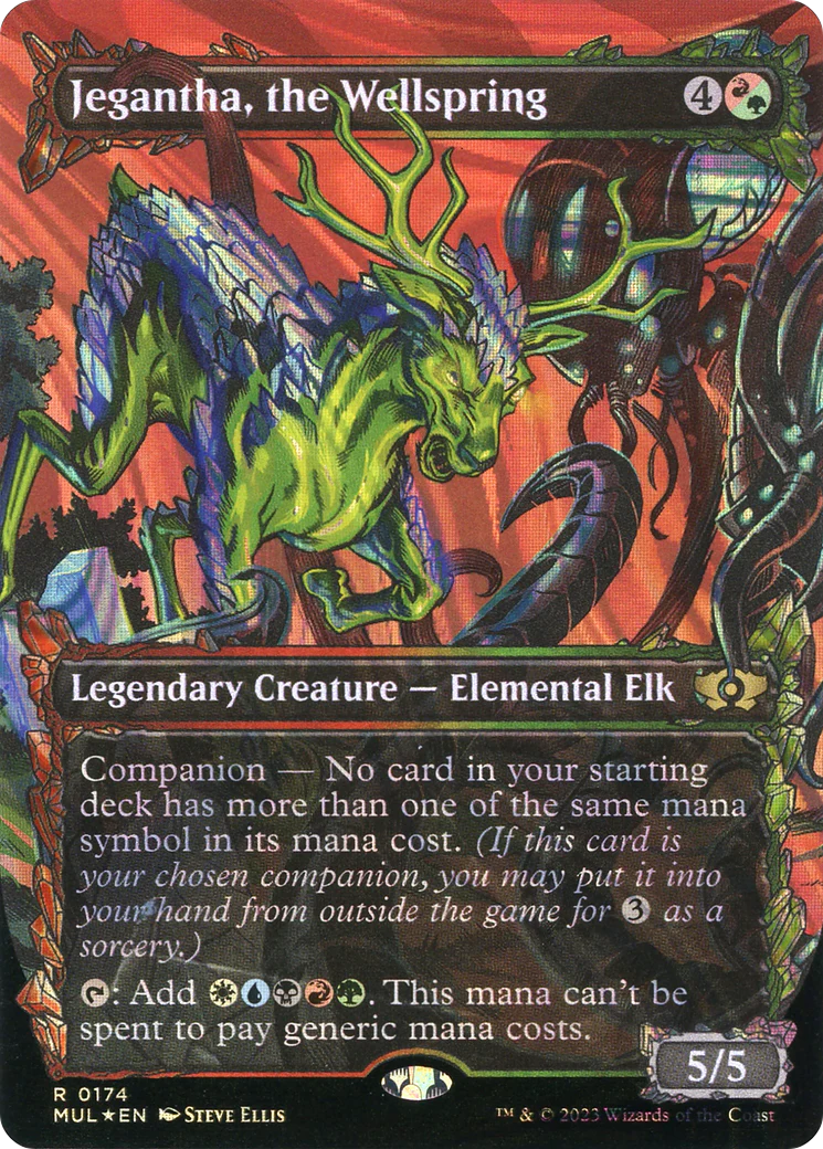 Jegantha, the Wellspring (Halo Foil) (MUL-174)  Foil - Multiverse Legends: (Showcase) (Borderless)