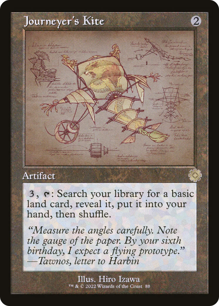Journeyer's Kite (Schematic) (BRR-088)  Foil - The Brothers' War Retro Artifacts