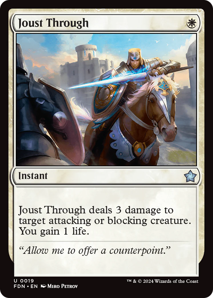 Joust Through (FDN-019)  Foil - Foundations