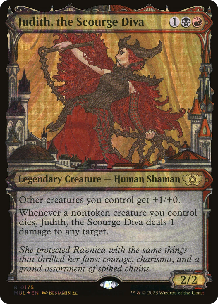 Judith, the Scourge Diva (Halo Foil) (MUL-175) Foil - Multiverse Legends: (Showcase)