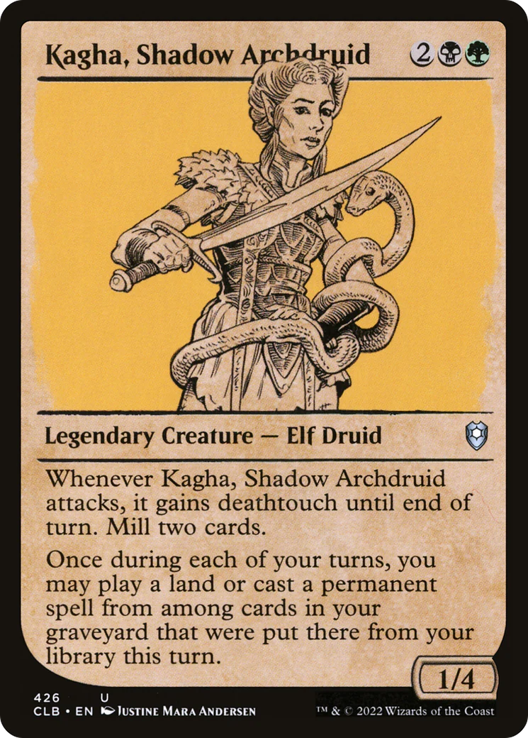 Kagha, Shadow Archdruid (Showcase) (CLB-426)  Foil - Commander Legends: Battle for Baldur's Gate: (Showcase)