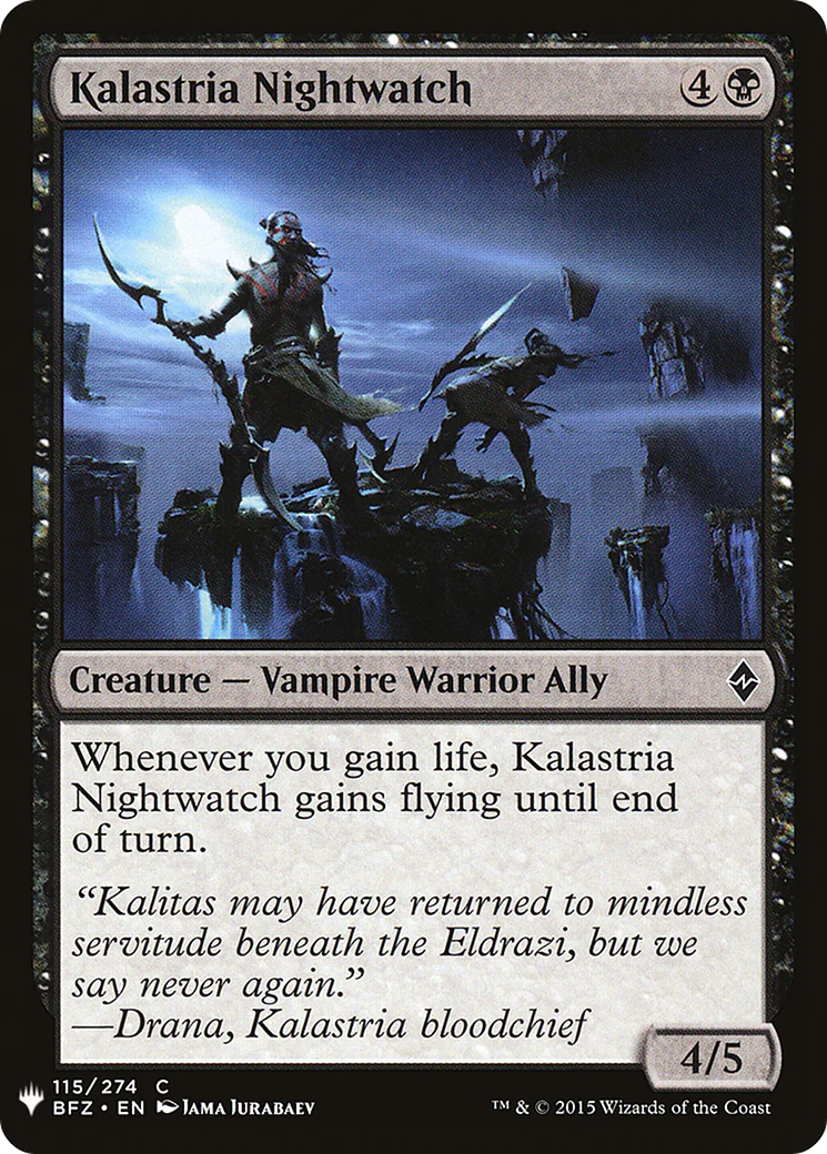 Kalastria Nightwatch (LIST-BFZ-115)  - The List