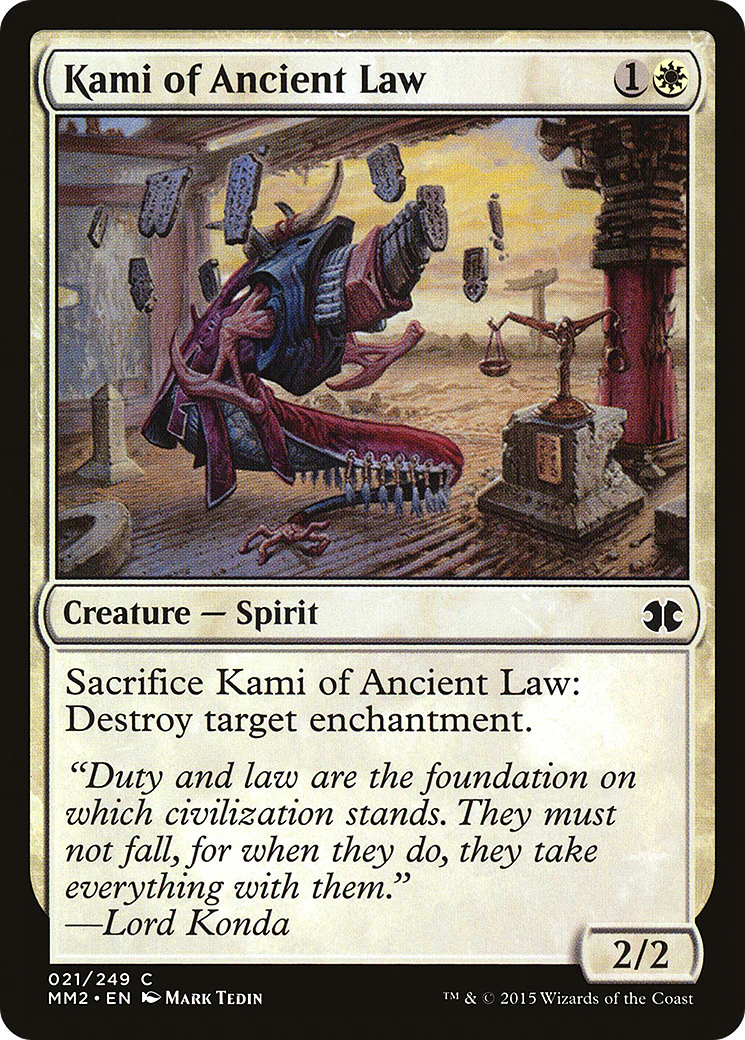 Kami of Ancient Law (MM2-021)  - Modern Masters 2015