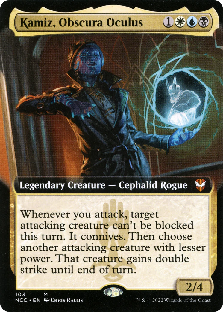 Kamiz, Obscura Oculus (Extended Art) (NCC-103)  Foil - New Capenna Commander: (Extended Art)