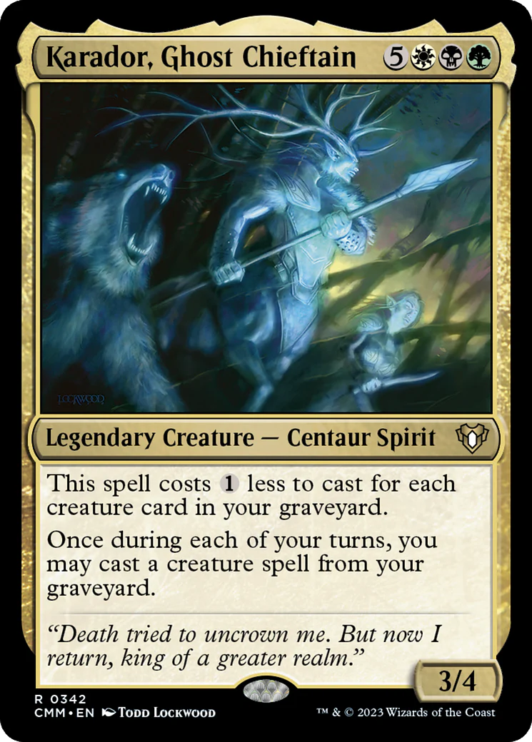 Karador, Ghost Chieftain (CMM-342)  Foil - Commander Masters