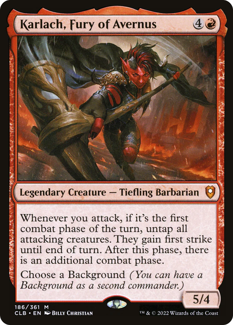 Karlach, Fury of Avernus (CLB-186)  Foil - Commander Legends: Battle for Baldur's Gate