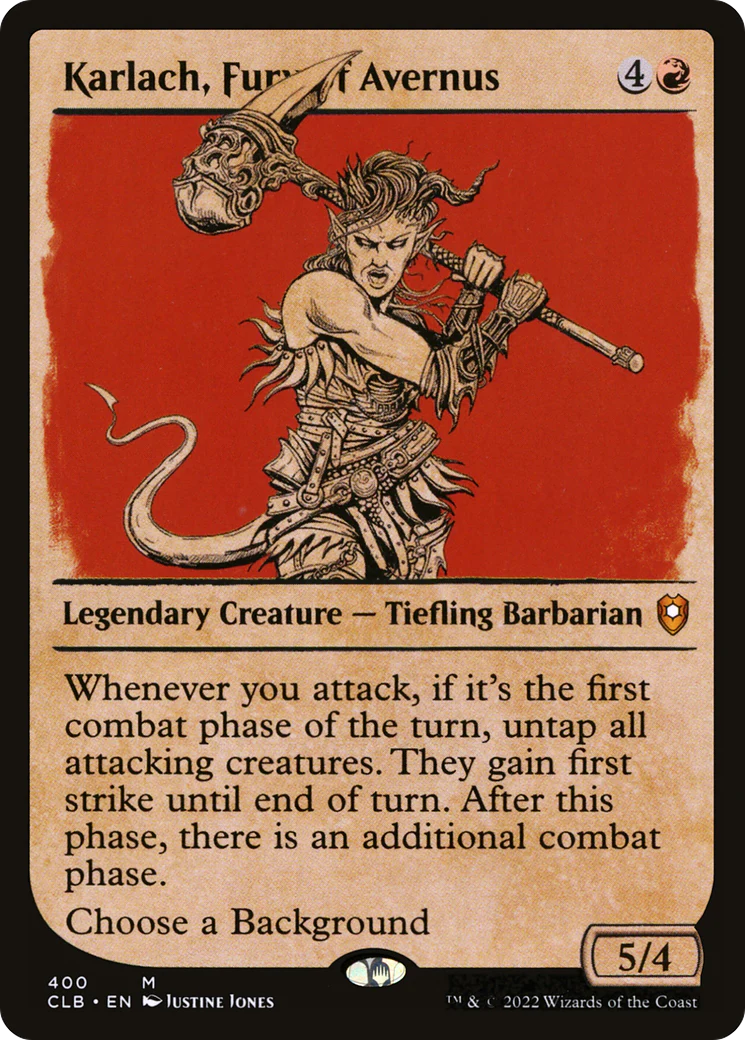 Karlach, Fury of Avernus (Showcase) (CLB-400)  Foil - Commander Legends: Battle for Baldur's Gate: (Showcase)