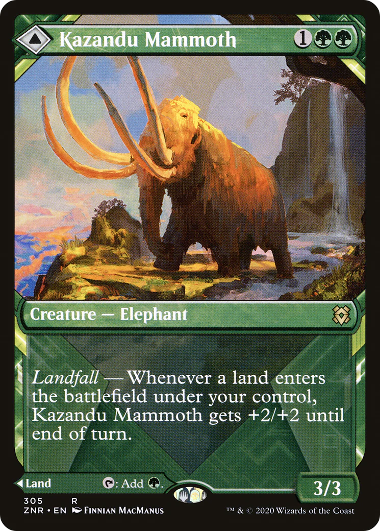 Kazandu Mammoth (Showcase) (ZNR-305)  - Zendikar Rising
