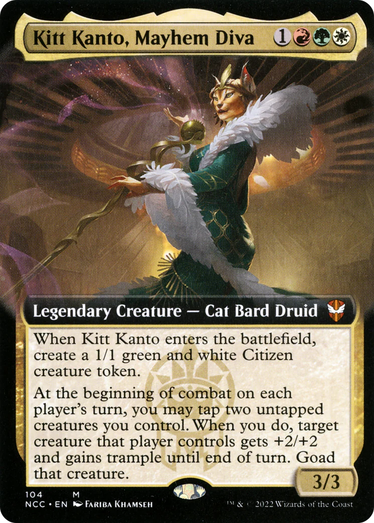 Kitt Kanto, Mayhem Diva (Extended Art) (NCC-104)  Foil - New Capenna Commander: (Extended Art)