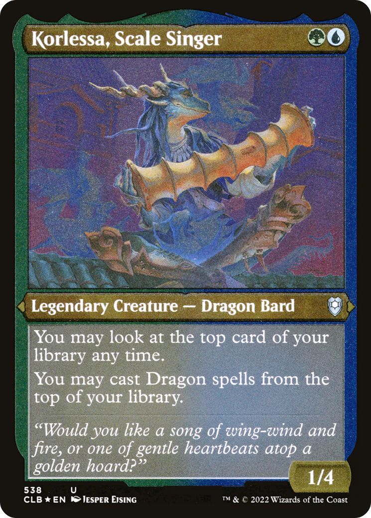 Korlessa, Scale Singer (CLB-538)  Etched Foil - Commander Legends: Battle for Baldur's Gate
