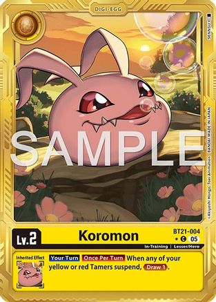 Koromon (Alternate Art) (BT21-004) - Advanced Booster Digimon Generation Foil
