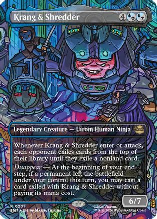 Krang & Shredder (Borderless) (TMT-201)  Foil - Teenage Mutant Ninja Turtles