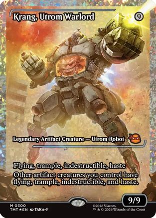 Krang, Utrom Warlord (Showcase) (Fracture Foil) (TMT-300)  Foil - Teenage Mutant Ninja Turtles