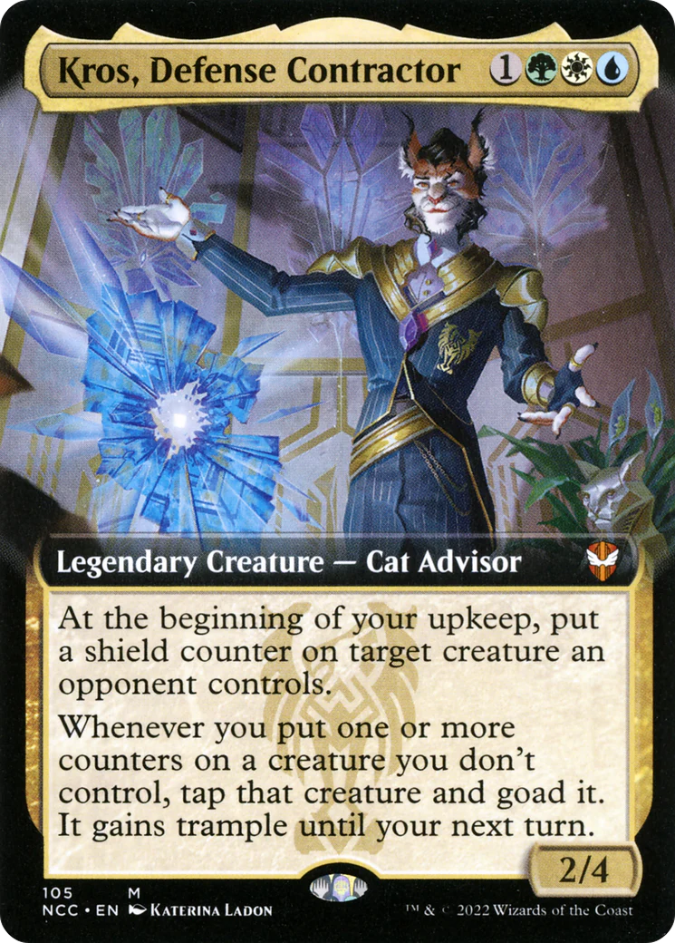 Kros, Defense Contractor (Extended Art) (NCC-105)  Foil - New Capenna Commander: (Extended Art)