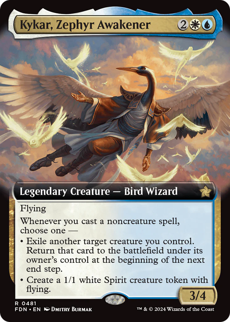 Kykar, Zephyr Awakener (Extended Art) (FDN-481)  Foil - Foundations: (Extended Art)