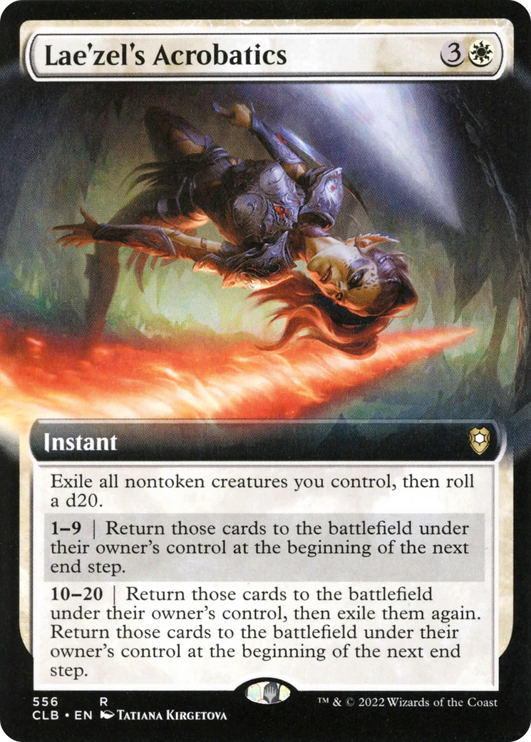 Lae'zel's Acrobatics (Extended Art) (CLB-556)  - Commander Legends: Battle for Baldur's Gate: (Extended Art)