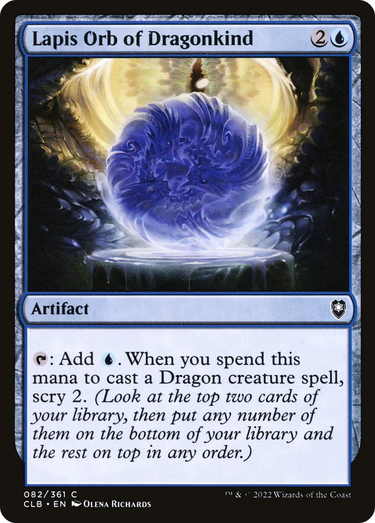Lapis Orb of Dragonkind (CLB-082)  - Commander Legends: Battle for Baldur's Gate