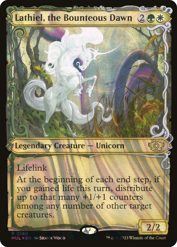 Lathiel, the Bounteous Dawn (Halo Foil) (MUL-180) Foil - Multiverse Legends: (Showcase)