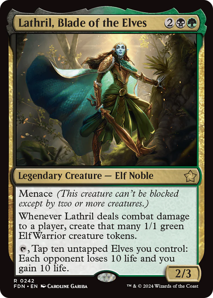 Lathril, Blade of the Elves (FDN-242)  Foil - Foundations